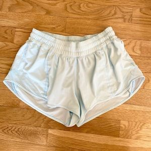 Light Blue Lululemon Hotty Hot Shorts